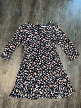 OASIS Floral Ruffle Hem Dress